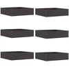 Vejo kraštas 6 pcs Juoda 50 x 50 x 13 cm Plienas