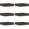 Vejo kraštas 6 pcs Juoda 60 x 60 x 13 cm Plienas