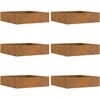 Vejo kraštas 6 pcs Rūdijanti 50 x 50 x 13 cm