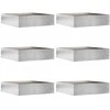 Vejo kraštas 6 pcs Sidabro 50 x 50 x 13 cm Nerūdijantis Plienas