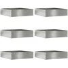 Vejo kraštas 6 pcs Sidabro 50 x 50 x 13 cm Cinkuota plienas