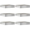 Vejo kraštas 6 pcs Sidabro 60 x 60 x 13 cm Nerūdijantis Plienas