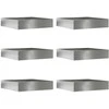 Vejo kraštas 6 pcs Sidabro 60 x 60 x 13 cm Cinkuota plienas