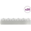 Vejos borteliai 20 pcs Sidabro 103 x 0,05 x 22 cm