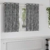 Aksominio tipo užuolaidos 2 pcs Pilka 140 x 140 cm Aksomas