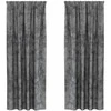 Aksominio tipo užuolaidos 2 pcs Pilka 260 x 140 cm Aksomas