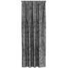 Aksominio tipo užuolaidos 2 pcs Pilka 260 x 140 cm Aksomas