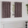 Aksominio tipo užuolaidos 2 pcs Ruda 140 x 140 cm Aksomas