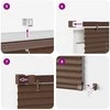 Venecijos žaliuzės Tamsiai ruda su raštu 213 x 150 cm 25 mm PVC