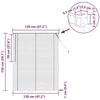 Venecijos žaliuzės Tamsiai ruda su raštu 150 x 120 cm 25 mm PVC