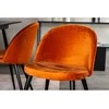 Venture Home Valgomojo kėdės Velvet, 2vnt., juodos/rūdžių, aksomas