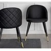 Venture Home Valgomojo kėdės Velvet, 2vnt., juodos, odos imitacijos