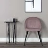 Venture Home Valgomojo kėdės Velvet, 2vnt., juodos/rožinės, velvetas