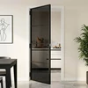 Vidaus durys 83 x 201,5 cm Grūdintas stiklas ir aliuminis