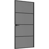 Vidaus durys 93 x 201,5 cm Grūdintas stiklas ir aliuminis