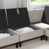 Vidinė Sofa su Saugykla Avižinė Aksomas