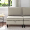 Vidinė Sofa su Saugykla Avižinė Aksomas