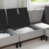 Vidinė Sofa su Saugykla Šviesiai pilka Aksomas