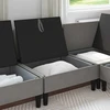 Vidinė Sofa su Saugykla Tamsiai pilka Aksomas
