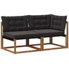 Lauko vidurinė ir kampinė sofa su pagalve 7 Vienetas Natūrali
