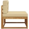 Lauko vidurinė sofa Kietos akacijos mediena Natūrali