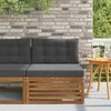 Lauko vidurinė sofa Kietos akacijos mediena Natūrali