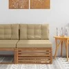 Lauko vidurinė sofa Kietos akacijos mediena Natūrali