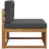 Lauko vidurinė sofa Kietos akacijos mediena Natūrali