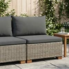 Vidurinė sofa su pagalvėlėmis GENDT Natūralus pintas Kubu pilka