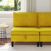 Vidurinė sofa su saugykla Geltona Aksomas