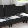 Vidurinė sofa su saugykla Juoda Aksomas