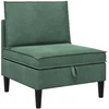Vidurinė sofa su saugykla Jūrinė žalia Aksomas