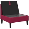 Vidurinė sofa su saugykla Vyno raudona Aksomas