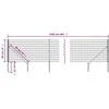 Vielinė tinklinė tvora su smaigais, antracito spalvos, 0,8x25m