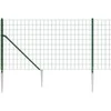 Vielinė tinklinė tvora su smaigais, žalios spalvos, 1,1x25m