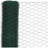 Vielinis tinklas viščiukams su PVC danga, žalias, 25x1,5m