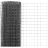 Vielos tinklas su PVC danga, pilkas, 10x0,5m