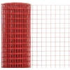 Vielos tinklas su PVC danga, raudonas, 10x0,5m