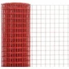 Vielos tinklas su PVC danga, raudonas, 10x1,5m