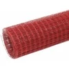 Vielos tinklas su PVC danga, raudonas, 10x1m