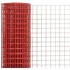 Vielos tinklas su PVC danga, raudonas, 25x0,5m