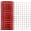 Vielos tinklas su PVC danga, raudonas, 25x1,5m