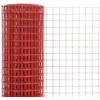 Vielos tinklas su PVC danga, raudonas, 25x1,5m