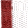Vielos tinklas su PVC danga, raudonas, 25x1m