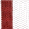 Vielos tinklas su PVC danga, raudonas, 25x1m