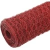 Vielos tinklas su PVC danga, raudonas, 25x1m