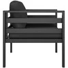 Vienvietė sofa su pagalvėlėmis, antracito spalvos, aliuminis