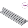 Vijakų strypai 12 vnt. Sidabro M6 x 120 mm Metalas