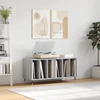 Vinilinių plokštelių spintelė, pilka, 100x38x48cm, mediena
