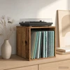 Vinilo albumų dėžė 2 vnt. Ąžuolo mediena 37 x 36,5 x 38 cm